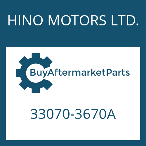 HINO MOTORS LTD. 33070-3670A - 16 S 221 PTO