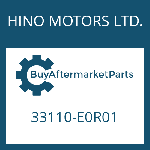 33110-E0R01 HINO MOTORS LTD. 16 AS 2631 TO