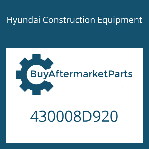 Hyundai Construction Equipment 430008D920 - 6 S 1901 BO