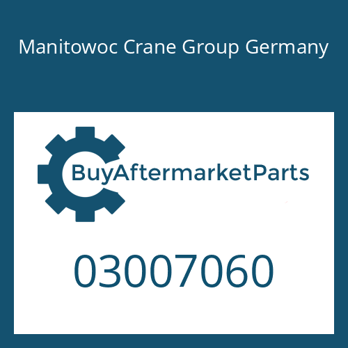 Manitowoc Crane Group Germany 03007060 - 5 HP-600