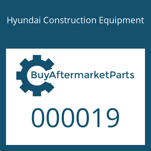 Hyundai Construction Equipment 000019 - CLAMP-PIPE