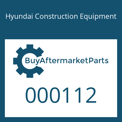 Hyundai Construction Equipment 000112 - BOLT