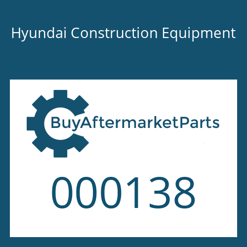 Hyundai Construction Equipment 000138 - BOLT