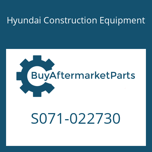 Hyundai Construction Equipment S071-022730 - BOLT-U
