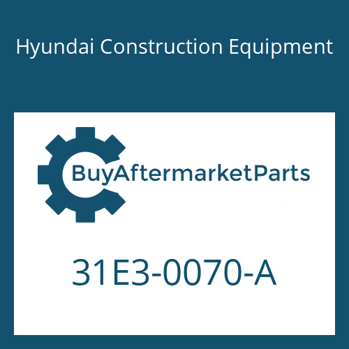 31E3-0070-A Hyundai Construction Equipment O-RING