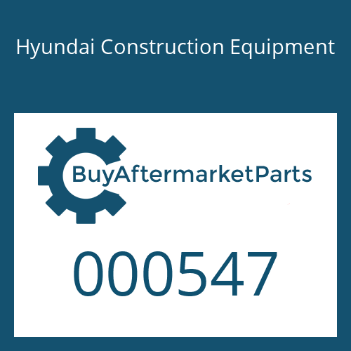 Hyundai Construction Equipment 000547 - O-RING