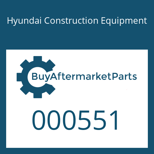 000551 Hyundai Construction Equipment O-RING