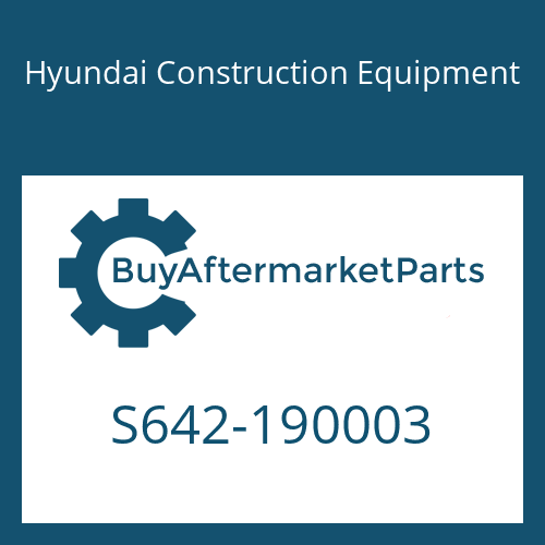 Hyundai Construction Equipment S642-190003 - RING-BACKUP