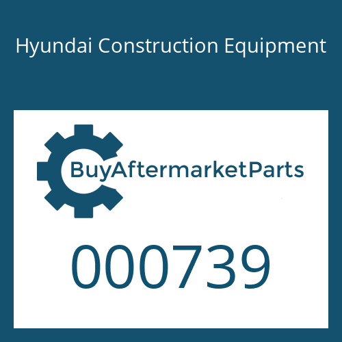 Hyundai Construction Equipment 000739 - RING-BACK UP