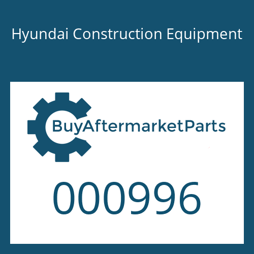000996 Hyundai Construction Equipment SEAL KIT