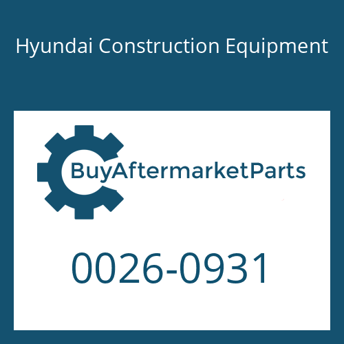 0026-0931 Hyundai Construction Equipment PIN