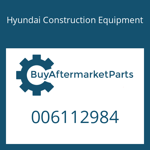 Hyundai Construction Equipment 006112984 - NUT