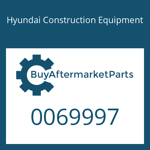 0069997 Hyundai Construction Equipment BOLT