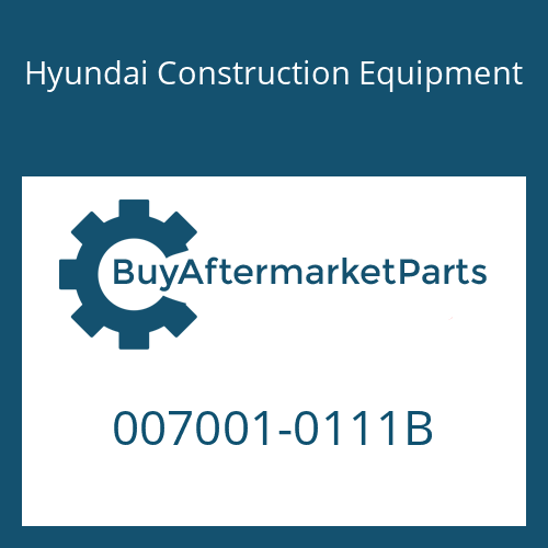 007001-0111B Hyundai Construction Equipment O-RING