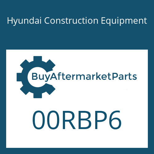 Hyundai Construction Equipment 00RBP6 - O-RING
