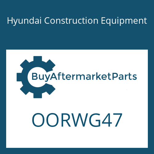 Hyundai Construction Equipment OORWG47 - O-RING