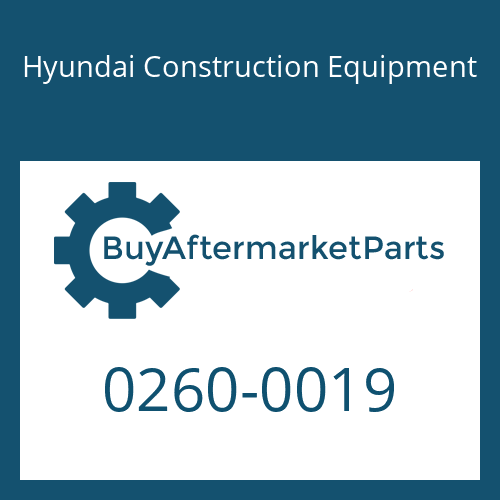 Hyundai Construction Equipment 0260-0019 - WASHER