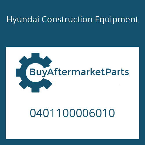Hyundai Construction Equipment 0401100006010 - O-RING
