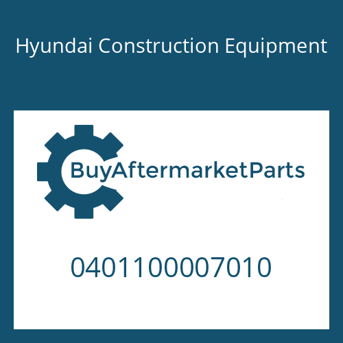 Hyundai Construction Equipment 0401100007010 - O-RING