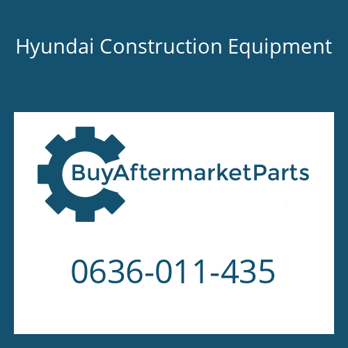 Hyundai Construction Equipment 0636-011-435 - SCREW