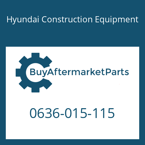 Hyundai Construction Equipment 0636-015-115 - SCREW-HEX