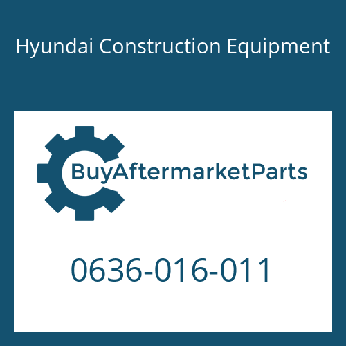 Hyundai Construction Equipment 0636-016-011 - SCREW