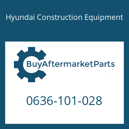 Hyundai Construction Equipment 0636-101-028 - SCREW-CAP