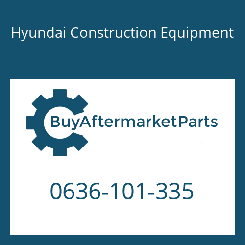 Hyundai Construction Equipment 0636-101-335 - SCREW-CAP