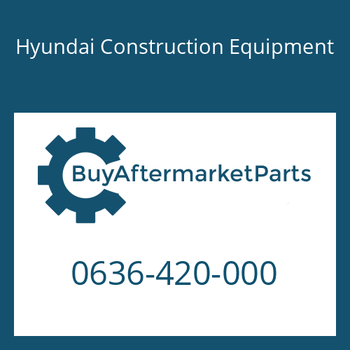 Hyundai Construction Equipment 0636-420-000 - COVER-SHORT
