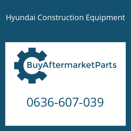 0636-607-039 Hyundai Construction Equipment STUD