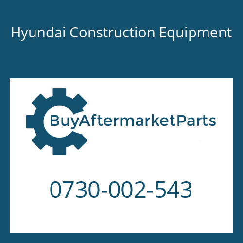 Hyundai Construction Equipment 0730-002-543 - WASHER(1.9)
