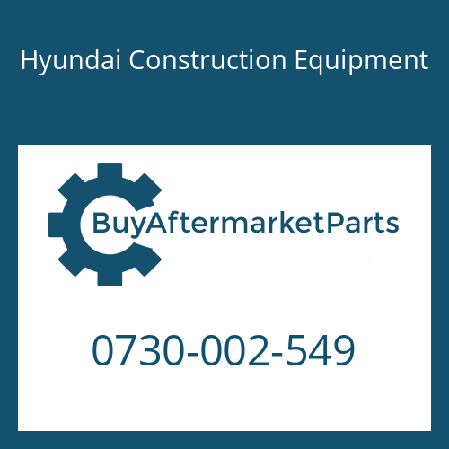 Hyundai Construction Equipment 0730-002-549 - WASHER(1.3)