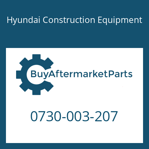 Hyundai Construction Equipment 0730-003-207 - WASHER