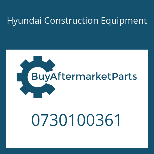Hyundai Construction Equipment 0730100361 - WASHER