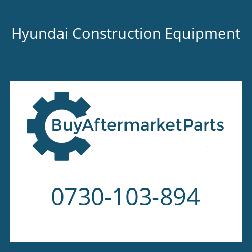 Hyundai Construction Equipment 0730-103-894 - WASHER
