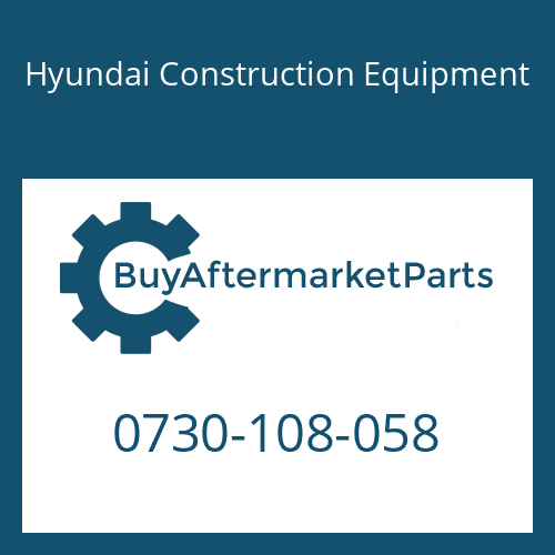 Hyundai Construction Equipment 0730-108-058 - WASHER