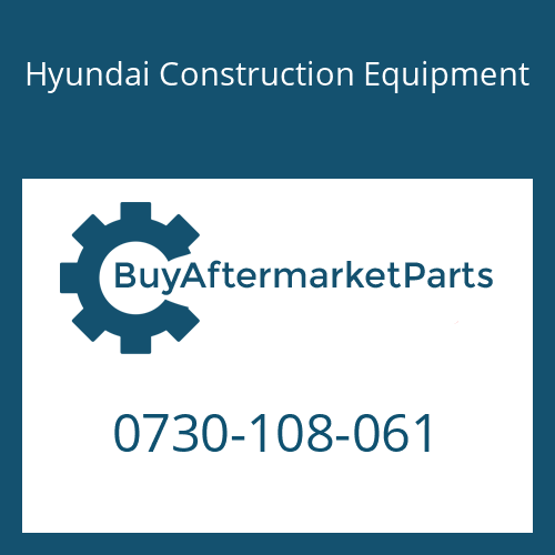 Hyundai Construction Equipment 0730-108-061 - WASHER