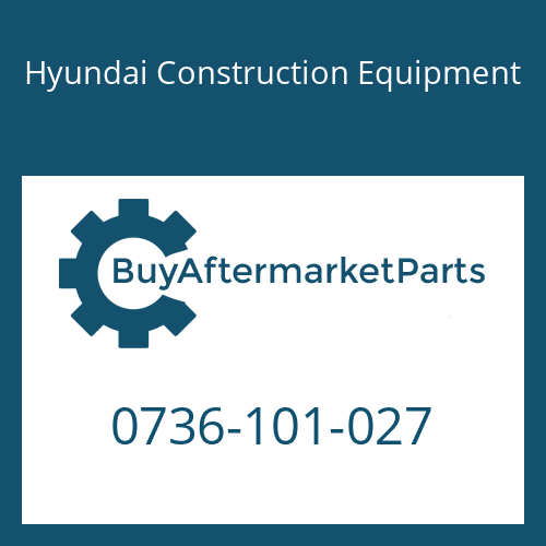 Hyundai Construction Equipment 0736-101-027 - FLAT HEAD BOLT