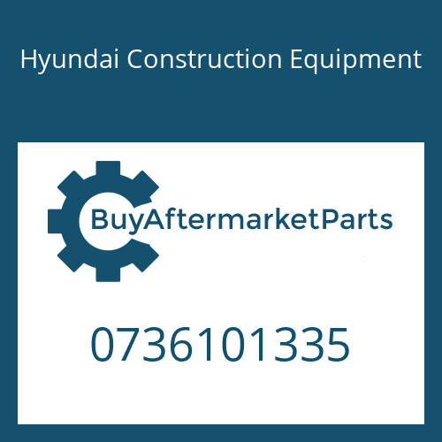 Hyundai Construction Equipment 0736101335 - SCREW-CAP