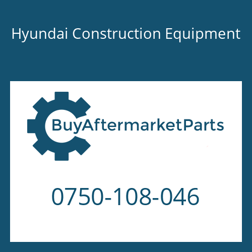Hyundai Construction Equipment 0750-108-046 - PLUG