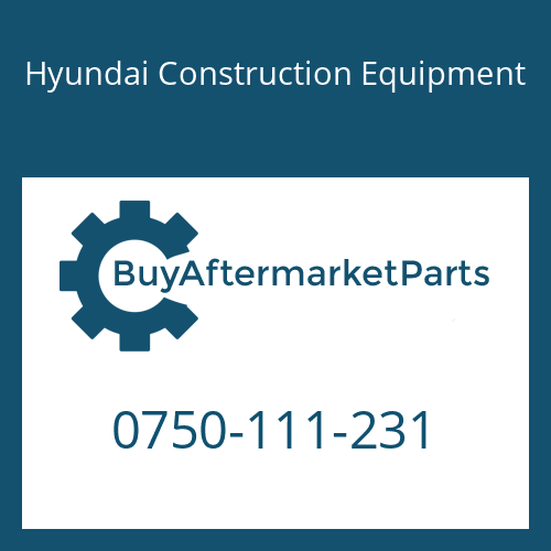Hyundai Construction Equipment 0750-111-231 - SEAL-SHAFT