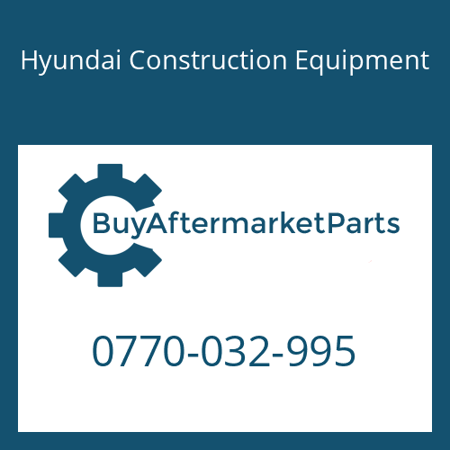 Hyundai Construction Equipment 0770-032-995 - WASHER