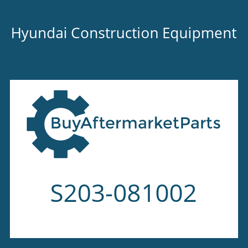 S203-081002 Hyundai Construction Equipment NUT-HEX