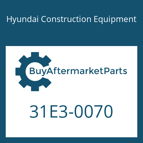 Hyundai Construction Equipment 31E3-0070 - O-RING