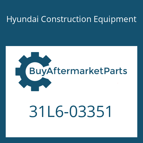 Hyundai Construction Equipment 31L6-03351 - BLOCK
