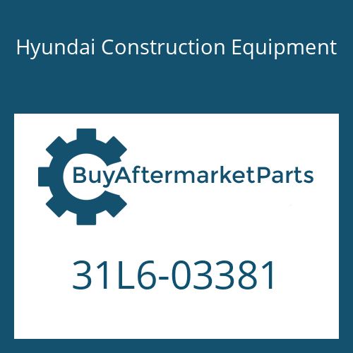 Hyundai Construction Equipment 31L6-03381 - BLOCK