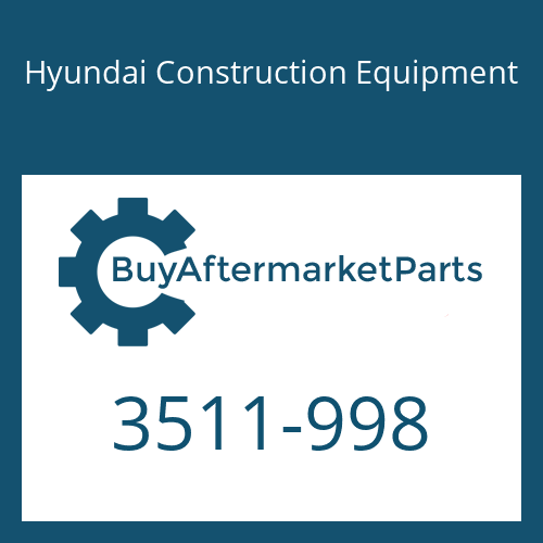 3511-998 Hyundai Construction Equipment PLUNGER-ARM2