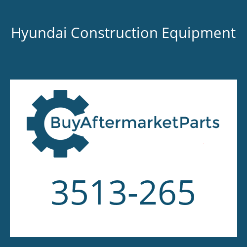 Hyundai Construction Equipment 3513-265 - POPPET