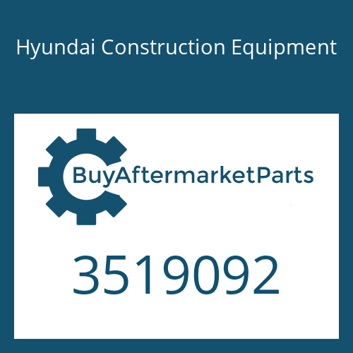 3519092 Hyundai Construction Equipment TURBOCHARGER