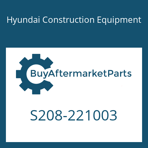 S208-221003 Hyundai Construction Equipment NUT-HEX